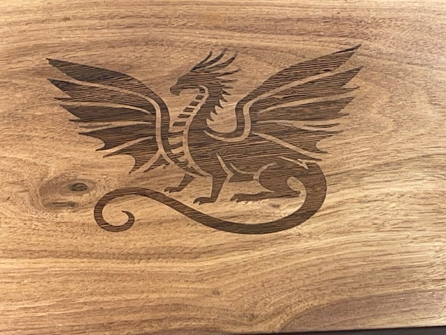 Dragon Watch Box with blue velvet lining