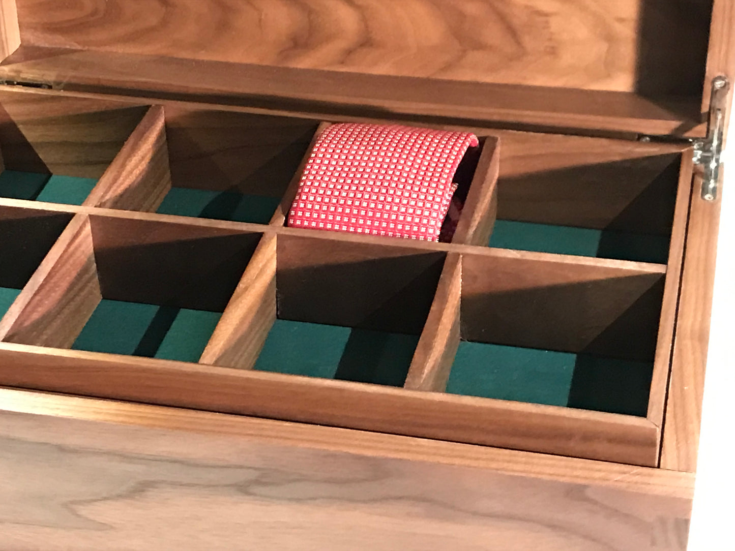 Tie Box for ten ties in figured walnut