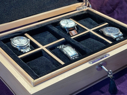 Sycamore Watch Box (available) with black velvet lining