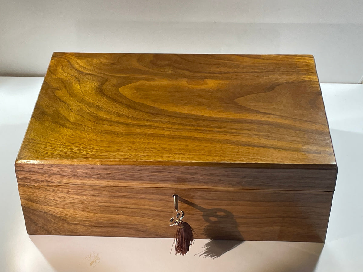 Walnut box to hold six pairs of glasses