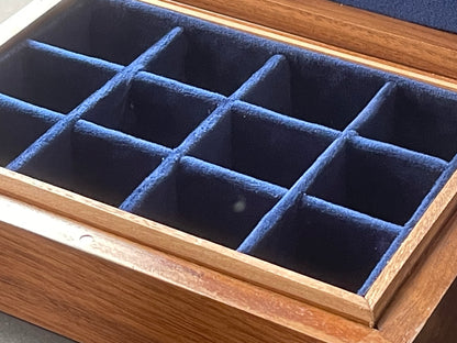 Inlaid Walnut Cufflink Box