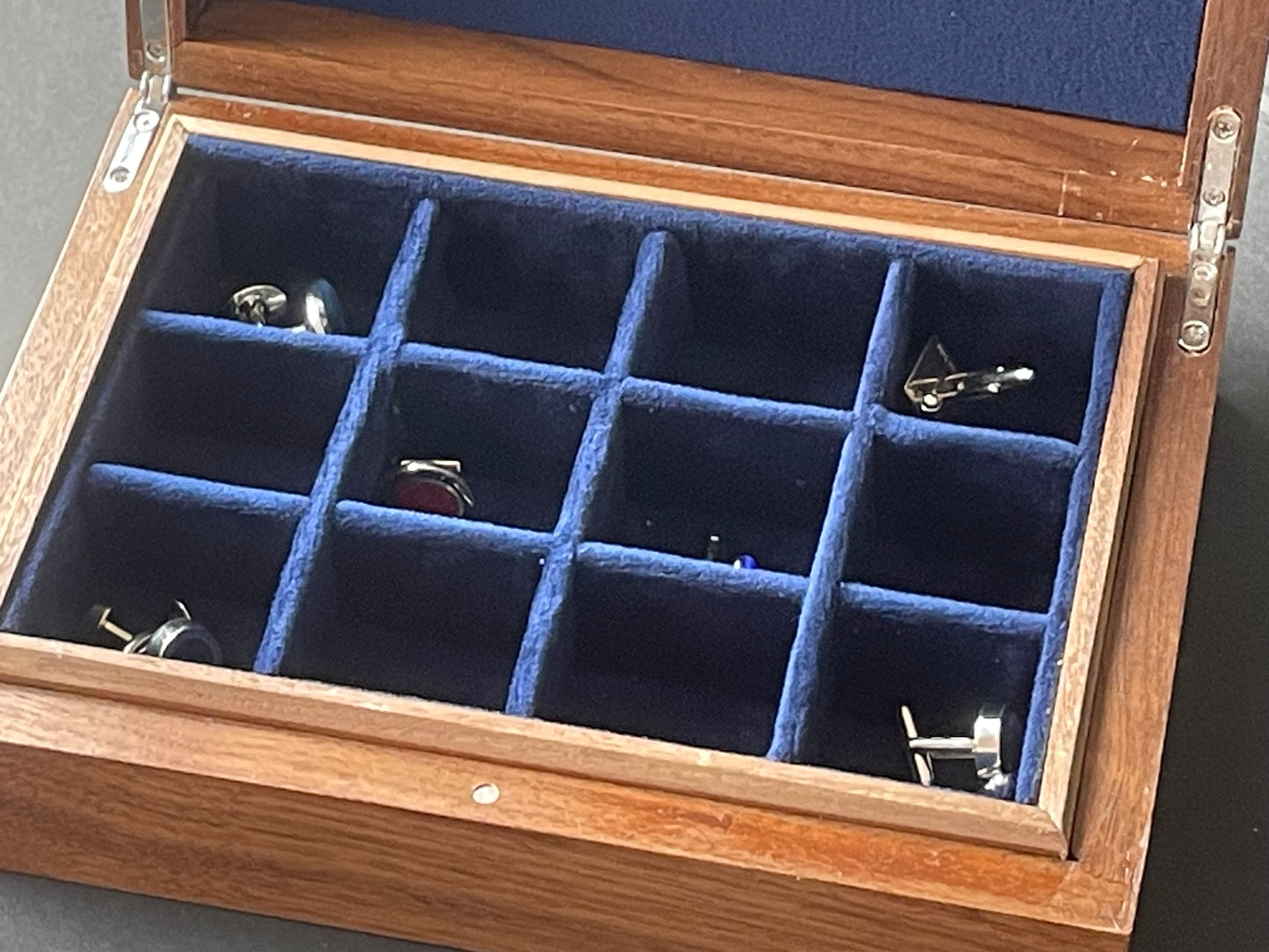 Inlaid Walnut Cufflink Box