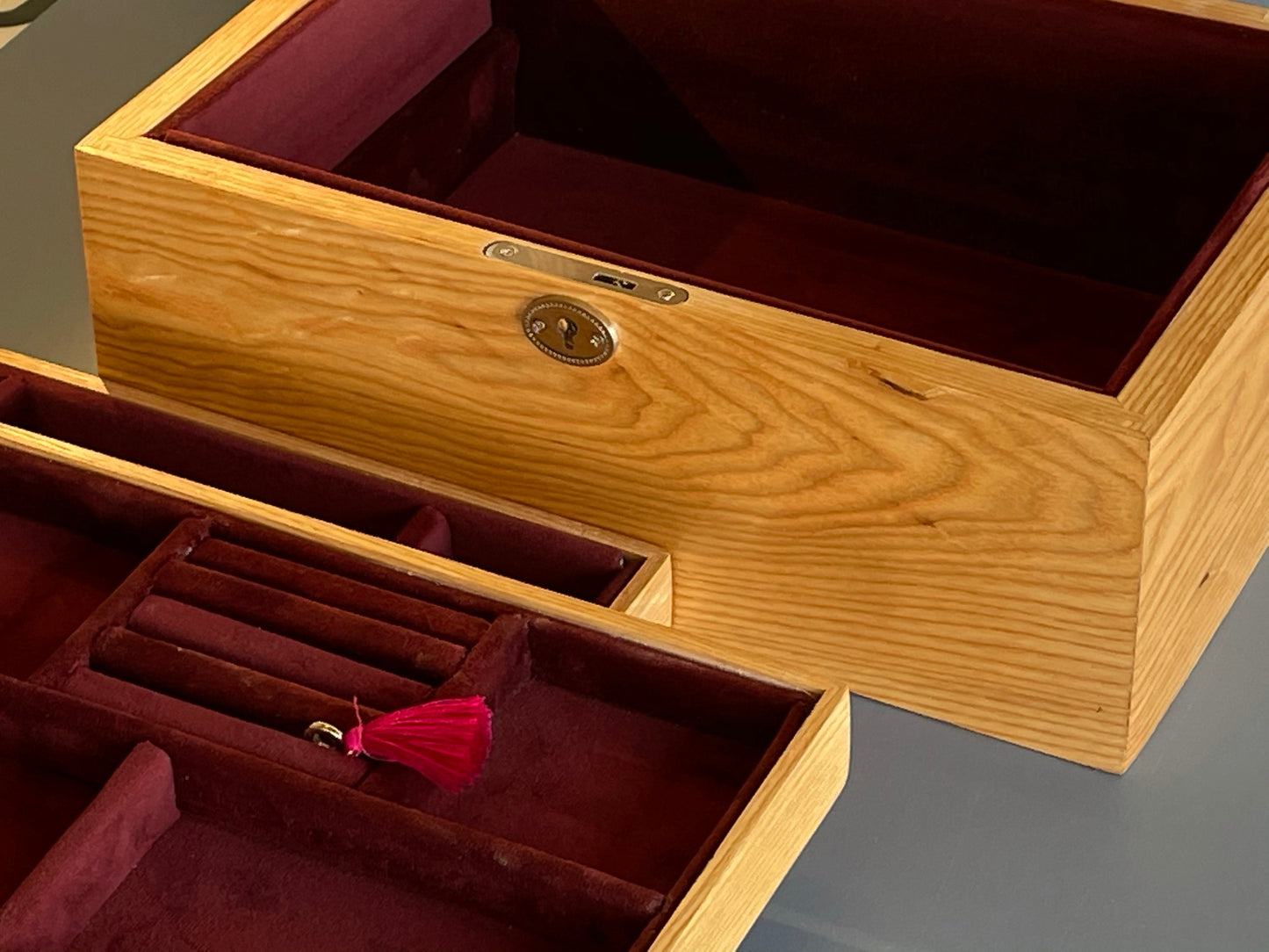 Deep Jewellery Box - multiple trays