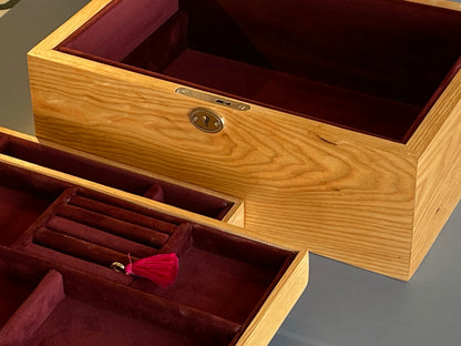 Deep Jewellery Box - multiple trays